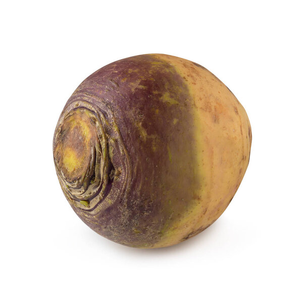 Fresh Turnip Swede isolated over white background.