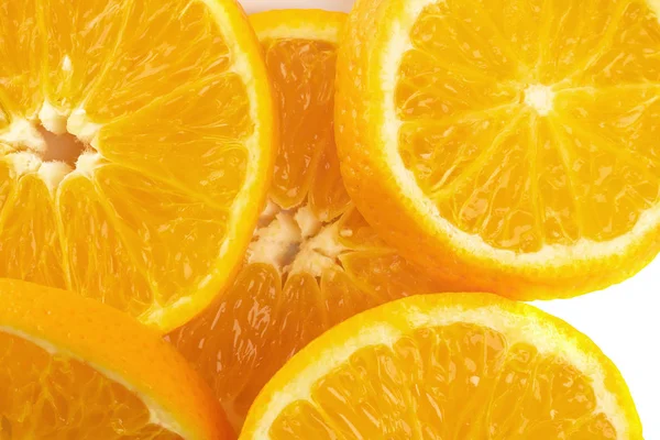 Fresh Sliced ������oranges isolated over white background Royalty Free Stock Images