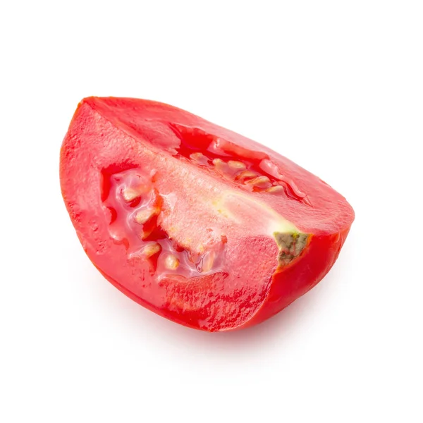 Tomato slice isolated over white background — Stock Photo, Image