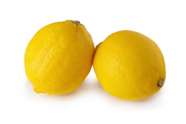 成熟的黄色柠檬水果隔离在白色背景 — 图库照片