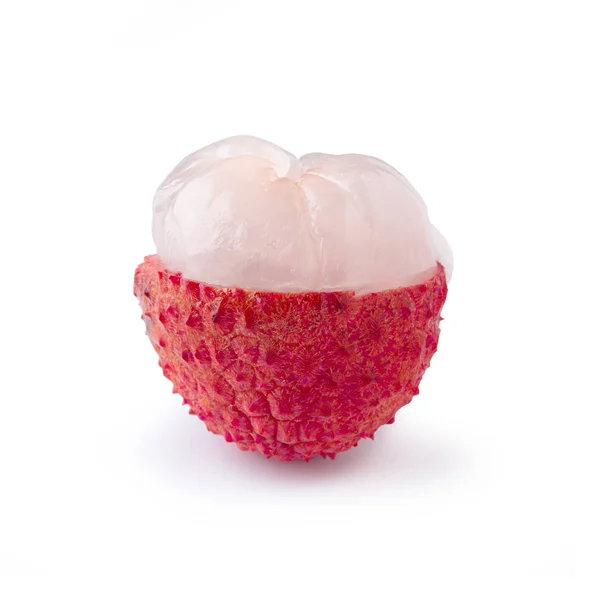 Fresh lychees isolated on a white background — Stock Photo, Image