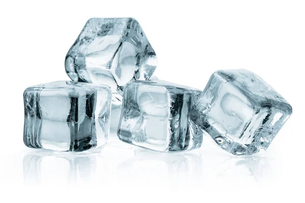 Ice cubes isolated on a white background Royalty Free Stock Images