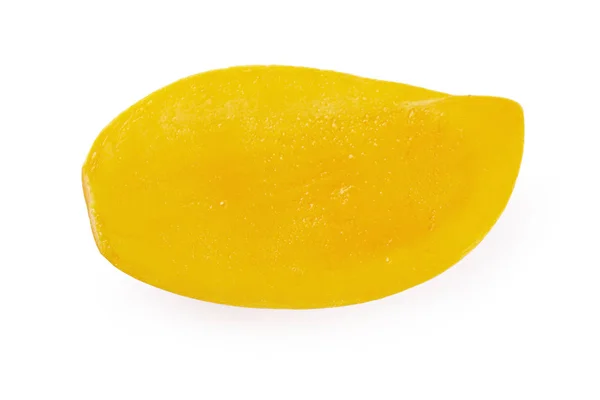 Rip Mango fatias isoladas sobre fundo branco — Fotografia de Stock