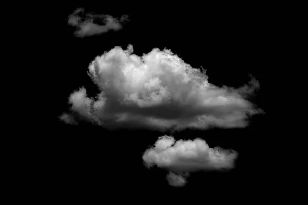 White cloud isolated over a black background realistic cloud. — 스톡 사진