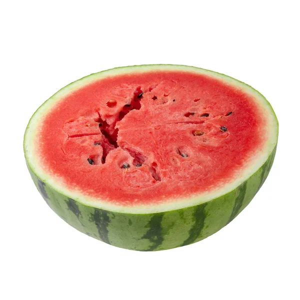 Nakrájený meloun, izolované na bílém pozadí. — Stock fotografie