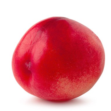 Beyaz arka plan üzerinde izole olgun nektarin meyve.