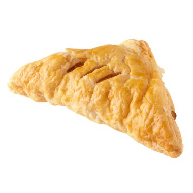Beyaz arka planda izole puf pasta çörekler.