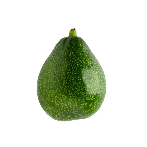 Avocado verde maturo isolato su sfondo bianco. — Foto Stock