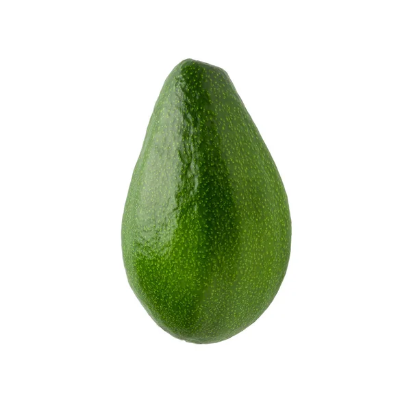 Aguacate verde maduro aislado sobre fondo blanco. — Foto de Stock