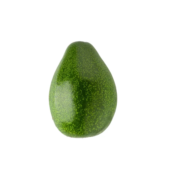 Grüne reife Avocado isoliert auf weißem Hintergrund. — Stockfoto