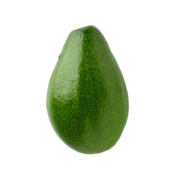 Зелений стиглий авокадо ізольований на білому тлі . — стокове фото
