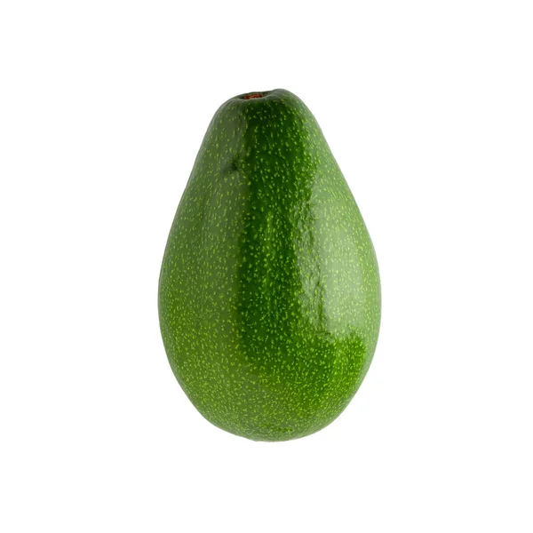 Aguacate verde maduro aislado sobre fondo blanco. — Foto de Stock