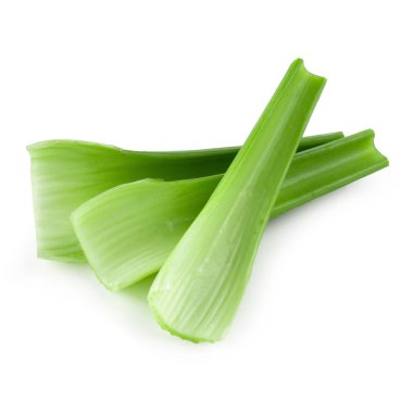 Beyaz bir arka plan üzerinde izole taze kereviz.