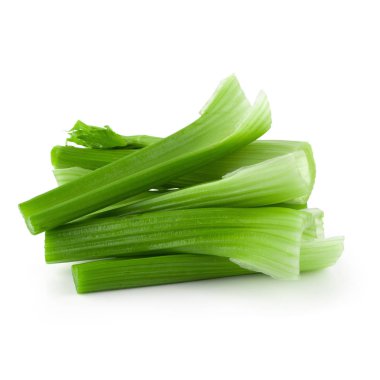 Beyaz bir arka plan üzerinde izole taze kereviz.