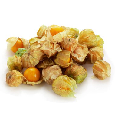 Cape bektaşi üzümü, Physalis meyve ya da golden berry wh üzerinde izole