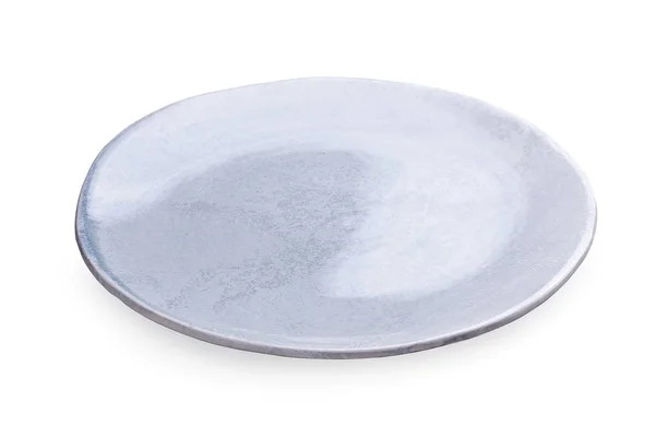 白い背景に空のセラミック皿 — ストック写真