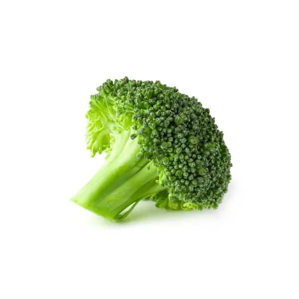 Verse broccoli blokken voor het koken geïsoleerd op witte achtergrond — Stockfoto