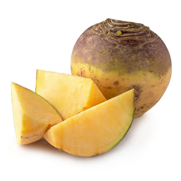 Taze Şalgam İsveçli beyaz arka plan üzerinde izole.