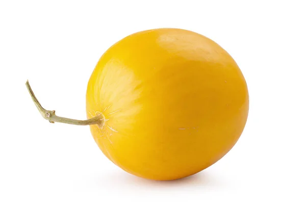 Gelbe Melone isoliert auf weißem Hintergrund — Stockfoto