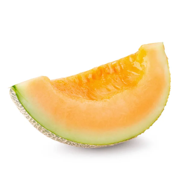 Japanische Melonen, Honigmelonen oder Cantaloupe isoliert auf weißem Rücken — Stockfoto