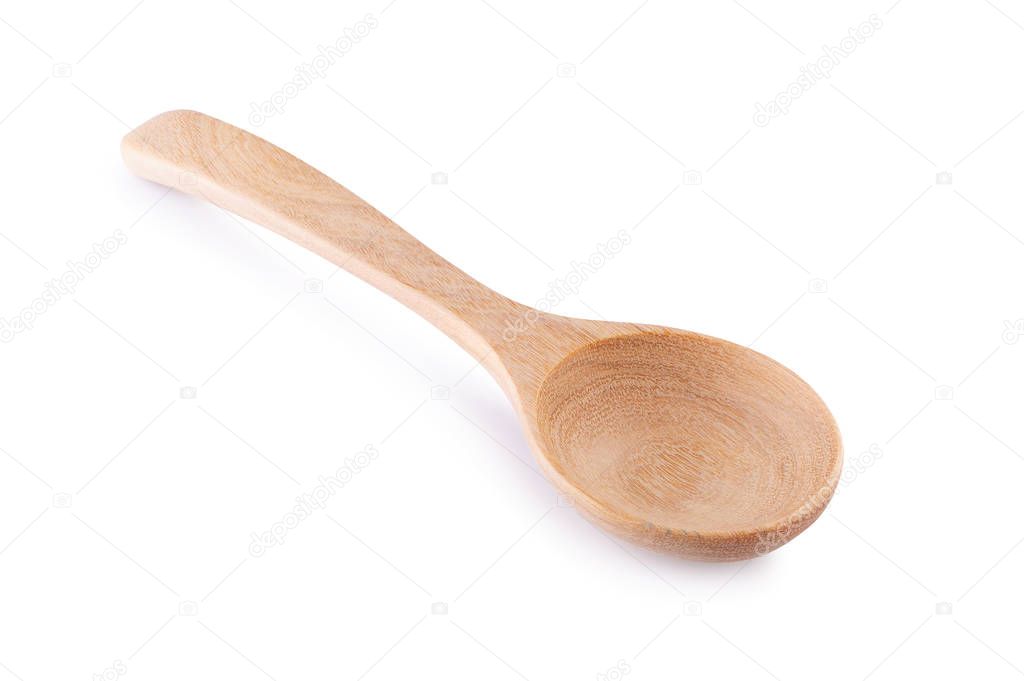 wooden spoon isolated on a white background