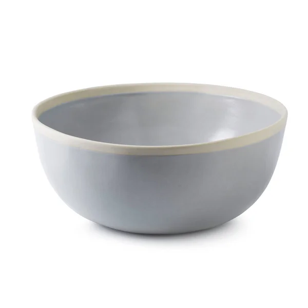 White Ceramic Bowl Isolated White Background — Stock Photo, Image