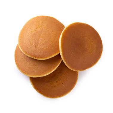 Beyaz bir arka planda izole ev yapımı krep