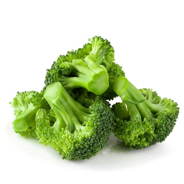 Blok Kerry Lub Brokuły Zdrowe Świeże Warzywa Gotowania Izolowane Białym — Zdjęcie stockowe