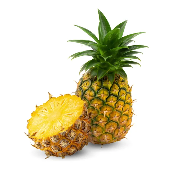 Ripe Pineapple Tropical Fruit Isolated White Background — Stock Photo, Image