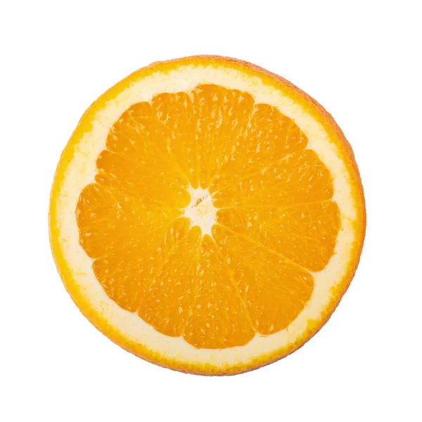 Orange Slice Clipping Path Isolated White Background Top View — Stock Photo, Image