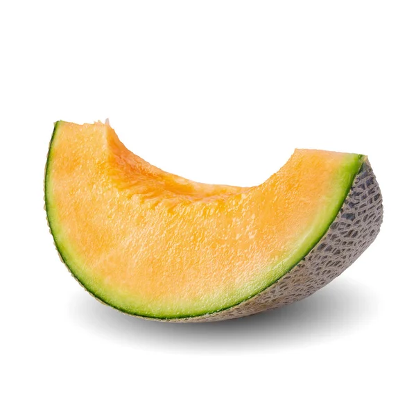 Gesneden Meloen Van Meloen Geïsoleerd Witte Achtergrond Met Clipping Pad — Stockfoto