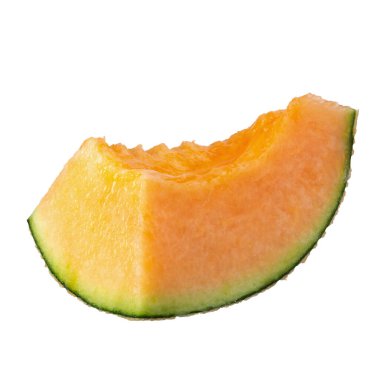 Dilimlenmiş kavun kavunları kırpma yolu ile beyaz zemin üzerinde izole.