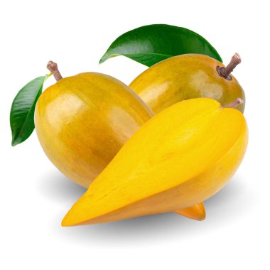 Yumurta meyvesi, Canistel, Sarı Sapote kırpma yolu ile beyaz arkaplan üzerinde izole.