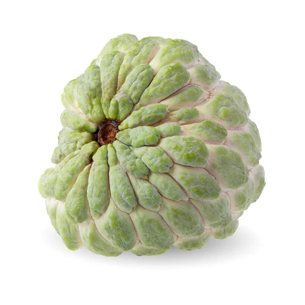 Suiker Apple Custard Apple Geïsoleerd Witte Achtergrond — Stockfoto