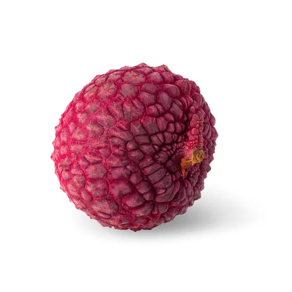 Lichia Litchi Fresco Uma Fruta Tropical Isolada Sobre Fundo Branco — Fotografia de Stock