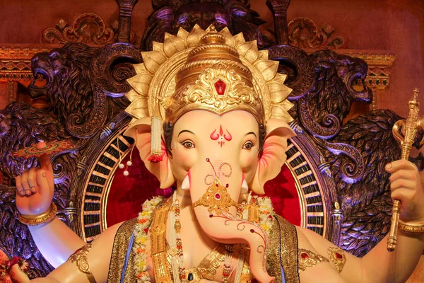 Lord Ganesha Indyjski Festiwal Ganesha Zbliżenie — Zdjęcie stockowe