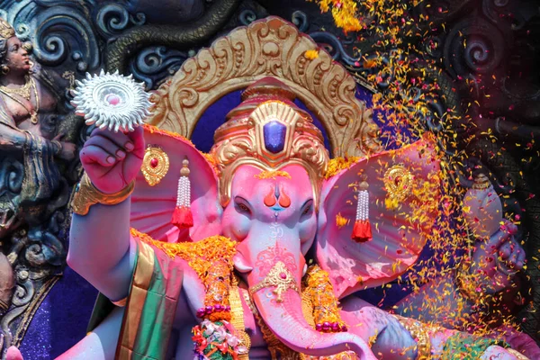 Lord Ganesha Indyjski Festiwal Ganesha Zbliżenie — Zdjęcie stockowe