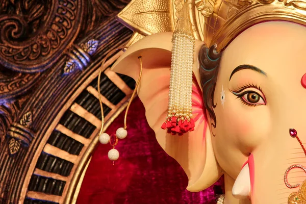 Lord Ganesha Indyjski Festiwal Ganesha Zbliżenie — Zdjęcie stockowe