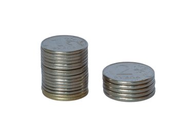 Rus sikkeleri 1 ve 2 ruble..