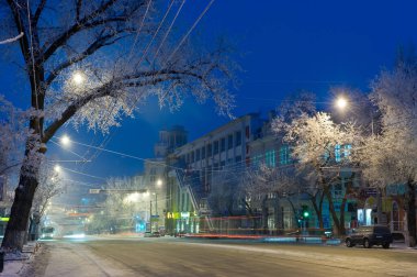 Rostov-on-Don, Budennovsky Prospekt, akşam.  