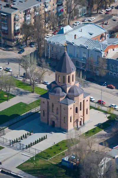 Rostov Don Vista Desde Avión Iglesia Surb Harutyun — Foto de Stock