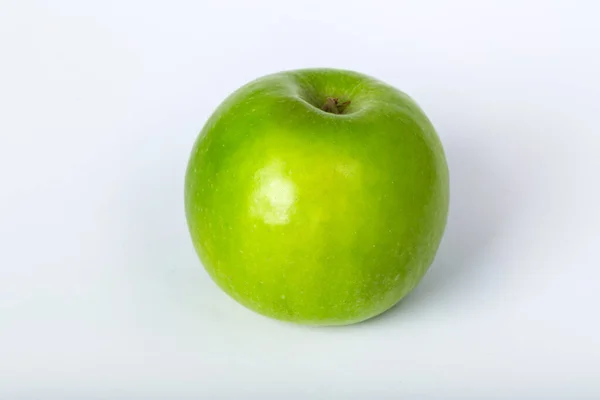 Pomme Verte Isolée Sur Fond Blanc Chemin Coupe Pleine Profondeur — Photo