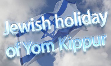 Yom kippur konsepti. Uzayı kopyala Metin veya tasarım için boşluk.