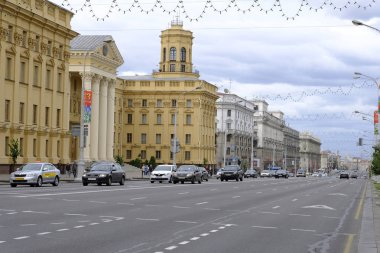 Minsk, Beyaz Rusya - 29 Haziran 2018: Minsk, Beyaz Rusya Ana Kgb Devlet Güvenlik Komitesi office