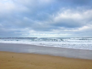 La Concha Beach. Görünümünü beach Donostia - San Sebastian, İspanya