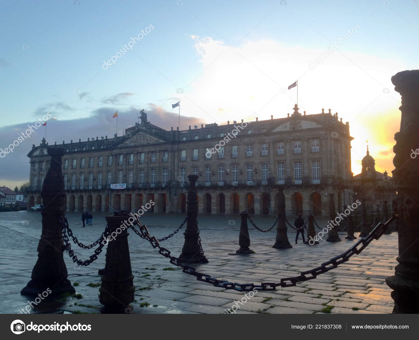 Santiago De Compostela Spain February 01 2018 View Of A - 