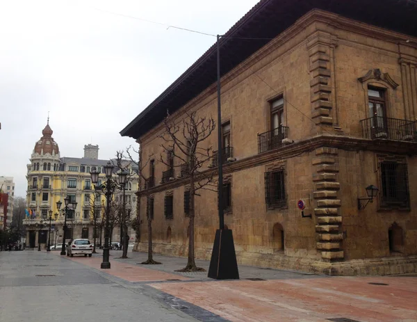 Edifício Tribunal Justiça Praça Porlier Centro Oviedo Astúrias Espanha — Fotografia de Stock