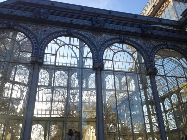 Crystal Palace Palácio Cristal Localizado Parque Del Buen Retiro Madrid — Fotografia de Stock