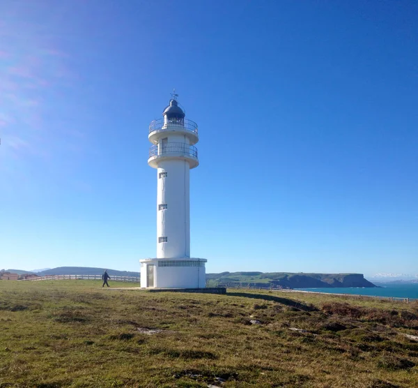 Φάρος Faro Cabo Ajo Bareyo Cantabria Βόρεια Ισπανία — Φωτογραφία Αρχείου