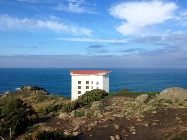 Akustik Siren Estaca Bares Deniz Feneri Coruna Galiçya Spanya — Stok fotoğraf